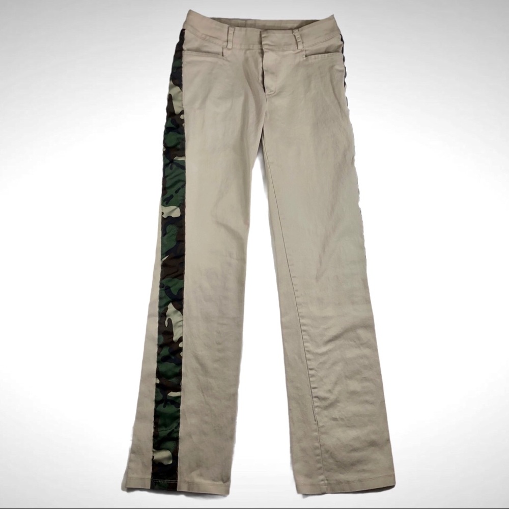 Pamplona Girls Khaki Camo Stripe Long Pants Size M